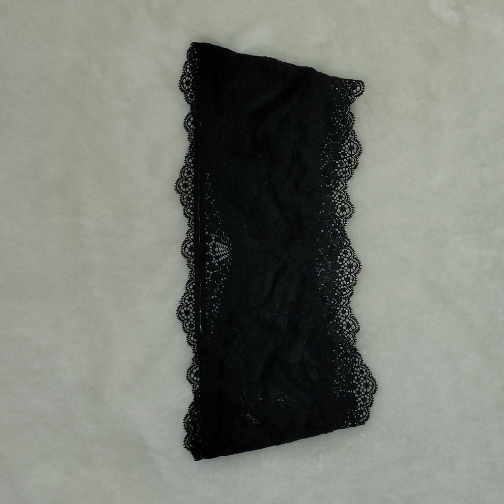 Intimately Free People Black Lacey Looks Sheer Lace Bandeau Bra Sexy Lingere